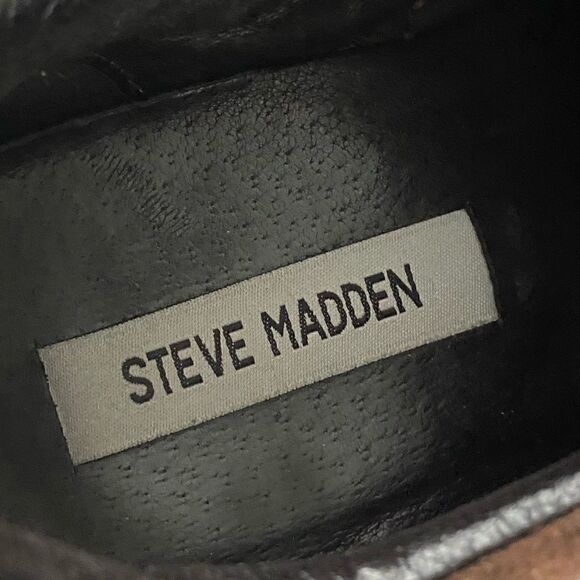 Steve Madden Brown Lapis Lace-up Y2K Leather & Suede Oxford Sneakers Academia - Picture 7 of 12